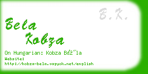 bela kobza business card